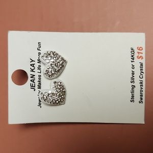 Swarovski Crystal Heart Pierced Earrings!